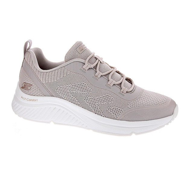 Zapatillas Skechers zapatos Mujer modelo Bobs Sport Beige Elástico