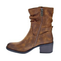 Botines Mtng zapatos Mujer modelo Persea Marrón Cremallera