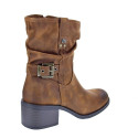Botines Mtng zapatos Mujer modelo Persea Marrón Cremallera