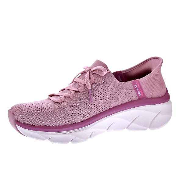 Zapatillas Skechers zapatos Mujer modelo D Lux Walker Rosa Elástico