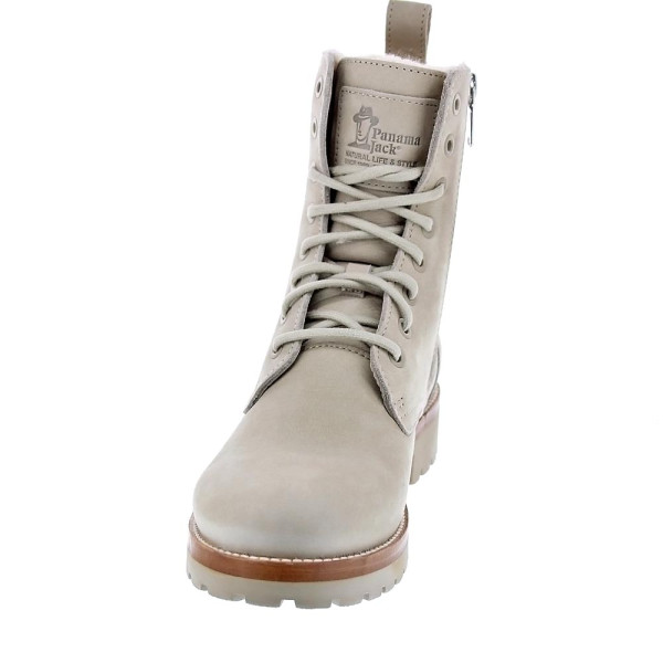 Botines Panama Jack zapatos Mujer modelo Frisia Beige Cremallera
