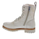 Botines Panama Jack zapatos Mujer modelo Frisia Beige Cremallera
