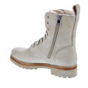 Botines Panama Jack zapatos Mujer modelo Frisia Beige Cremallera