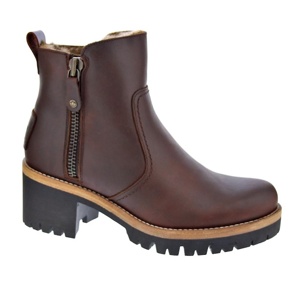 Botines Panama Jack zapatos Mujer modelo Pauline Marrón Cremallera