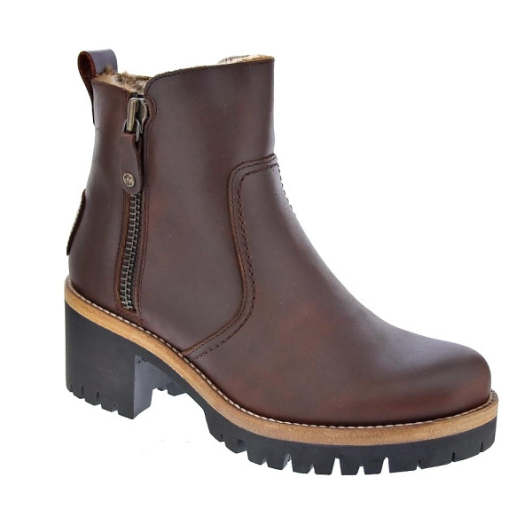 Botines Panama Jack zapatos Mujer modelo Pauline Marrón Cremallera