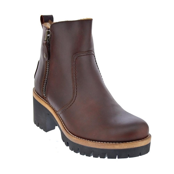 Botines Panama Jack zapatos Mujer modelo Pauline Marrón Cremallera
