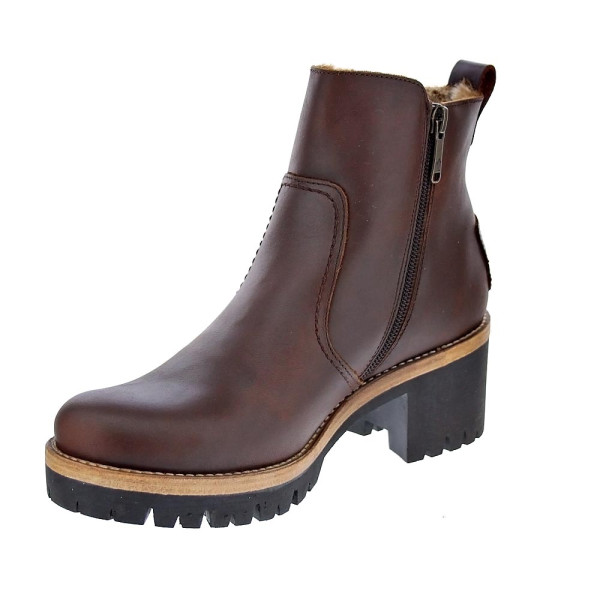 Botines Panama Jack zapatos Mujer modelo Pauline Marrón Cremallera