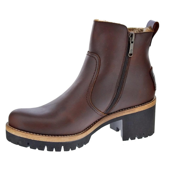 Botines Panama Jack zapatos Mujer modelo Pauline Marrón Cremallera