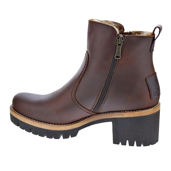 Botines Panama Jack zapatos Mujer modelo Pauline Marrón Cremallera