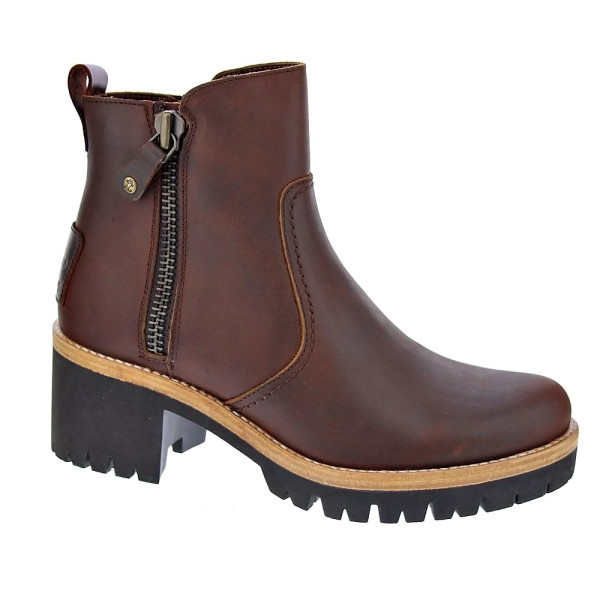 Botines Panama Jack zapatos Mujer modelo Pauline Marrón Cremallera