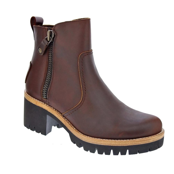 Botines Panama Jack zapatos Mujer modelo Pauline Marrón Cremallera