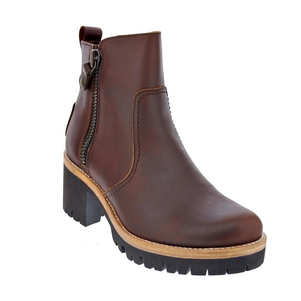 Botines Panama Jack zapatos Mujer modelo Pauline Marrón Cremallera