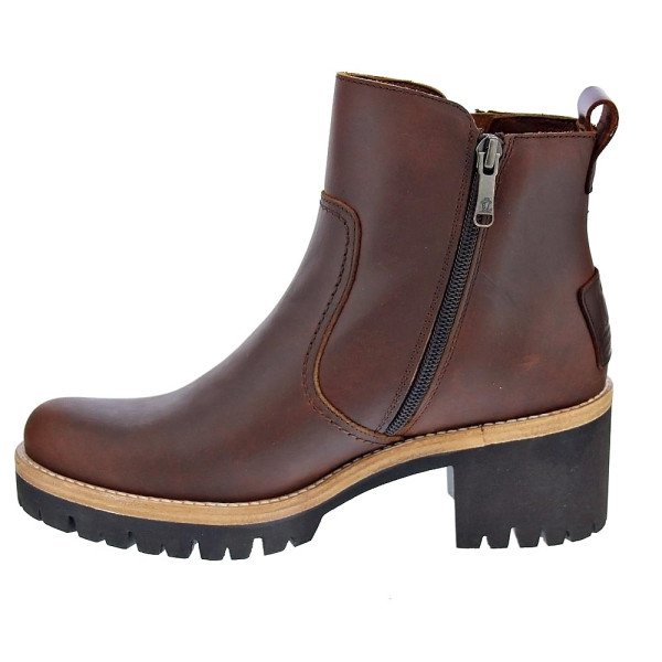 Botines Panama Jack zapatos Mujer modelo Pauline Marrón Cremallera