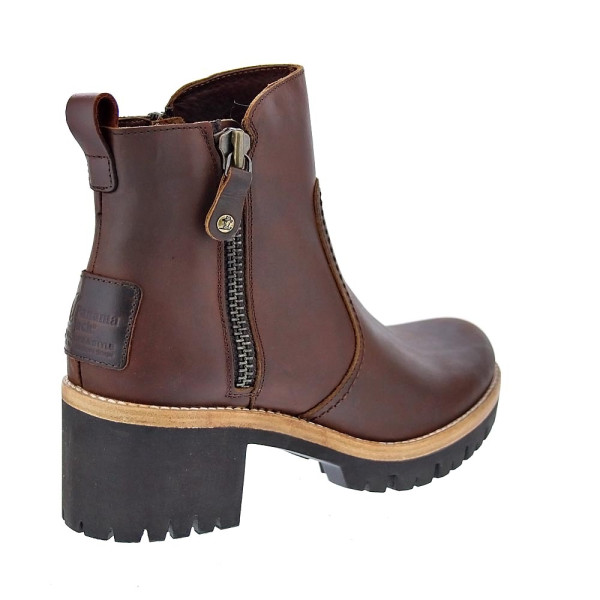 Botines Panama Jack zapatos Mujer modelo Pauline Marrón Cremallera