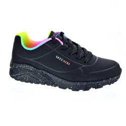 Zapatillas Skechers zapatos Niña modelo Uno Lite Negro Cordón 2