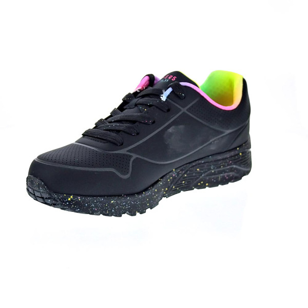 Zapatillas Skechers zapatos Niña modelo Uno Lite Negro Cordón