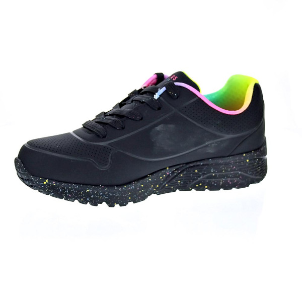 Zapatillas Skechers zapatos Niña modelo Uno Lite Negro Cordón