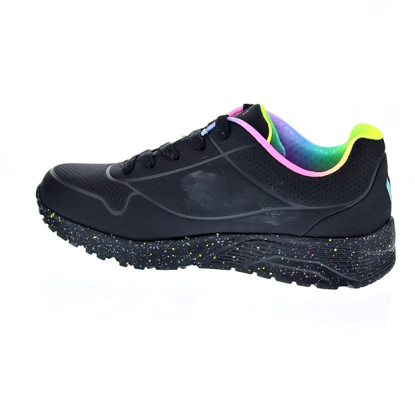 Zapatillas Skechers zapatos Niña modelo Uno Lite Negro Cordón