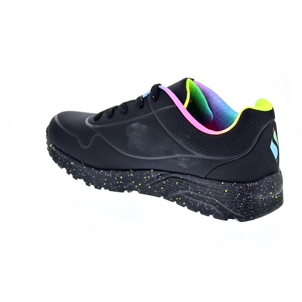 Zapatillas Skechers zapatos Niña modelo Uno Lite Negro Cordón