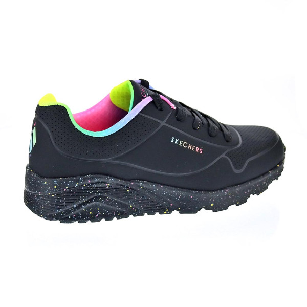 Zapatillas Skechers zapatos Niña modelo Uno Lite Negro Cordón