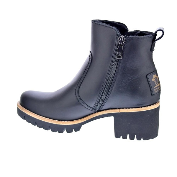 Botines Panama Jack zapatos Mujer modelo Pauline Trav Negro Cremallera