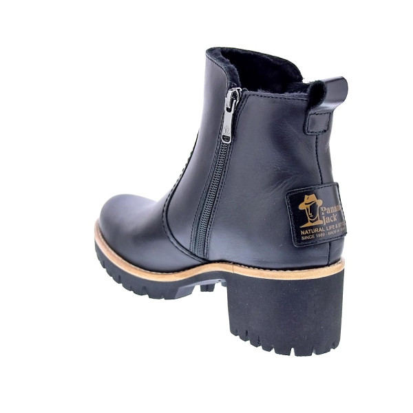 Botines Panama Jack zapatos Mujer modelo Pauline Trav Negro Cremallera