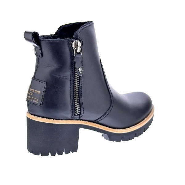 Botines Panama Jack zapatos Mujer modelo Pauline Trav Negro Cremallera