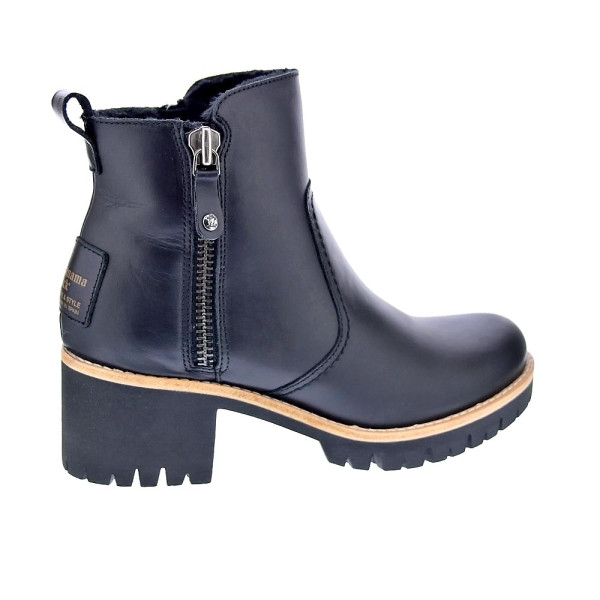 Botines Panama Jack zapatos Mujer modelo Pauline Trav Negro Cremallera