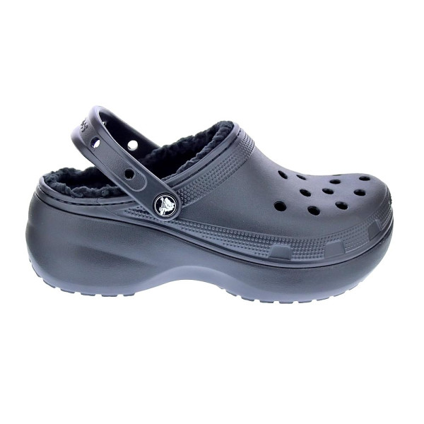 Zuecos Crocs zapatos Mujer modelo Classic Platform Lined Negro 