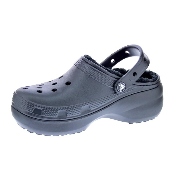 Zuecos Crocs zapatos Mujer modelo Classic Platform Lined Negro 