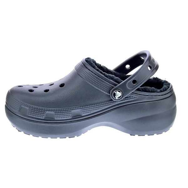 Zuecos Crocs zapatos Mujer modelo Classic Platform Lined Negro 