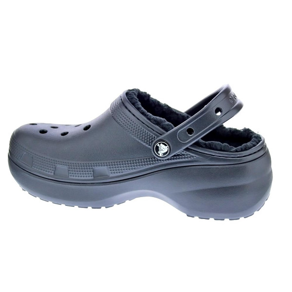 Zuecos Crocs zapatos Mujer modelo Classic Platform Lined Negro 