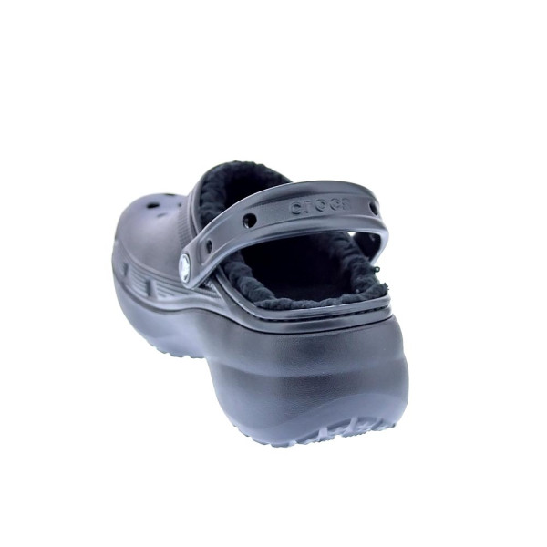 Zuecos Crocs zapatos Mujer modelo Classic Platform Lined Negro 