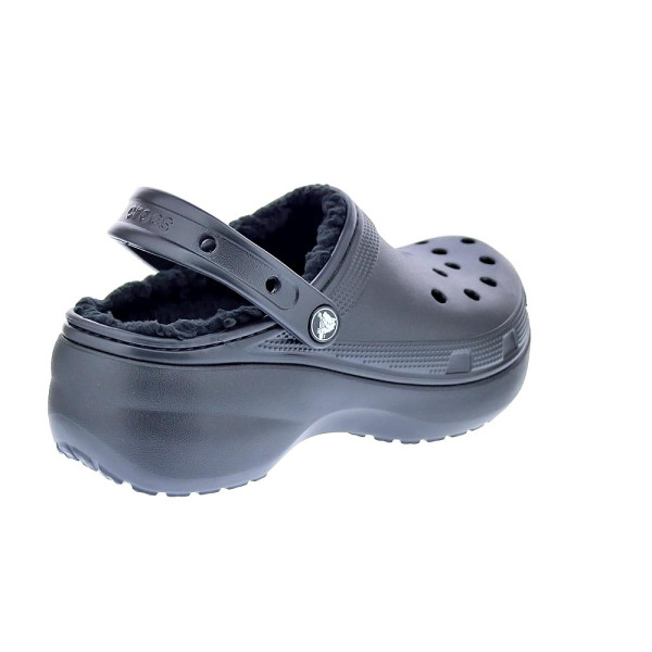 Zuecos Crocs zapatos Mujer modelo Classic Platform Lined Negro 
