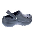 Zuecos Crocs zapatos Mujer modelo Classic Platform Lined Negro 