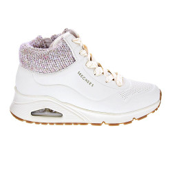 Zapatillas botas Skechers zapatos Niña modelo Uno Gen 310566L NAT Blanco Cremallera