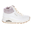 Zapatillas botas Skechers zapatos Niña modelo Uno Gen 310566L NAT Blanco Cremallera