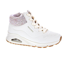 Zapatillas botas Skechers zapatos Niña modelo Uno Gen 310566L NAT Blanco Cremallera 2