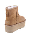 Botines Ugg zapatos Mujer modelo Classic Mini Plataform Marrón 