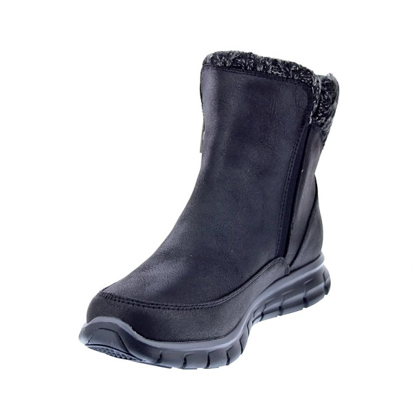 Botines Skechers zapatos Mujer modelo Synergy Negro Cremallera