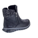Botines Skechers zapatos Mujer modelo Synergy Negro Cremallera