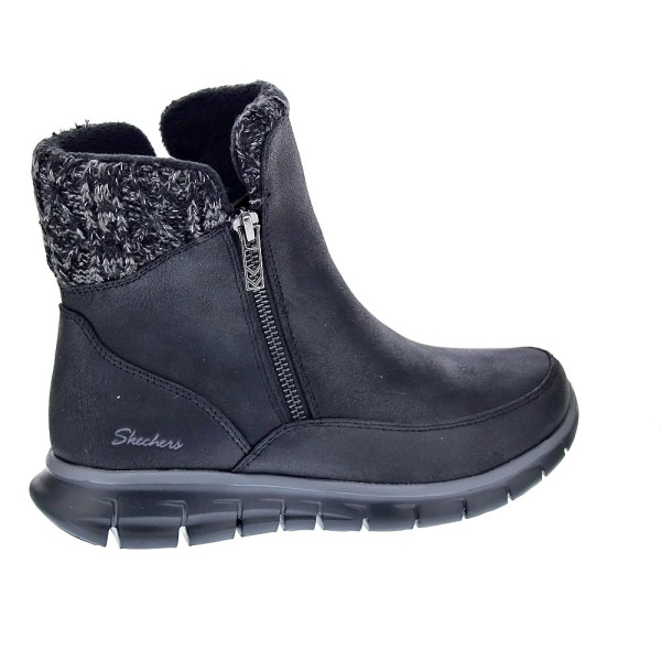 Botines Skechers zapatos Mujer modelo Synergy Negro Cremallera