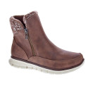 Botines Skechers zapatos Mujer modelo Synergy Marrón Cremallera