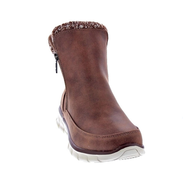 Botines Skechers zapatos Mujer modelo Synergy Marrón Cremallera