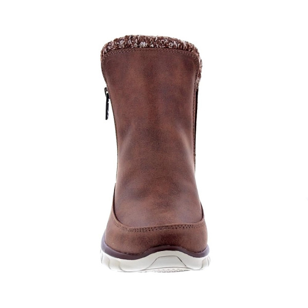 Botines Skechers zapatos Mujer modelo Synergy Marrón Cremallera