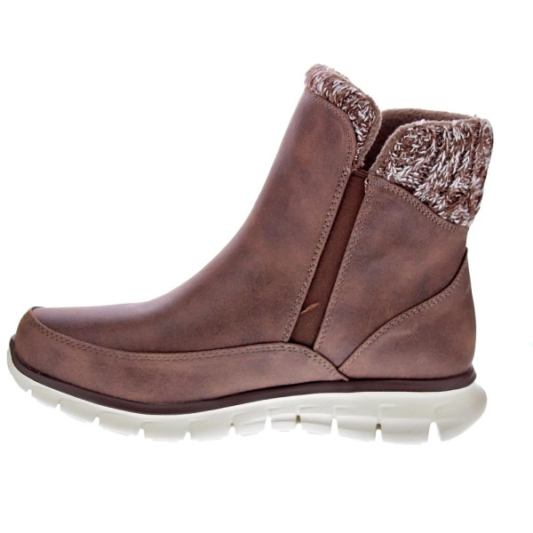 Botines Skechers zapatos Mujer modelo Synergy Marrón Cremallera