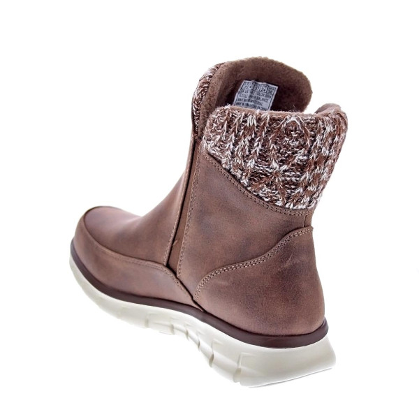 Botines Skechers zapatos Mujer modelo Synergy Marrón Cremallera