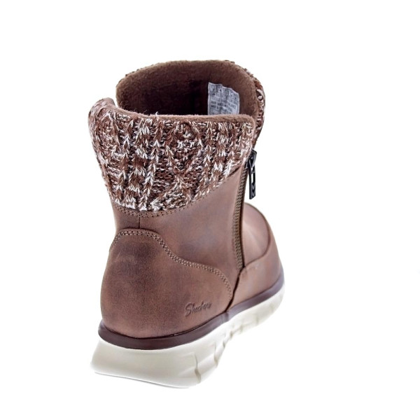 Botines Skechers zapatos Mujer modelo Synergy Marrón Cremallera