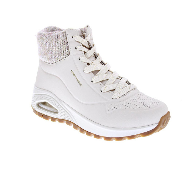 Zapatillas botas Skechers zapatos Mujer modelo Uno Rugged Blanco Cremallera