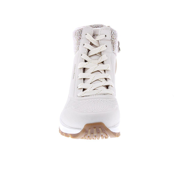 Zapatillas botas Skechers zapatos Mujer modelo Uno Rugged Blanco Cremallera